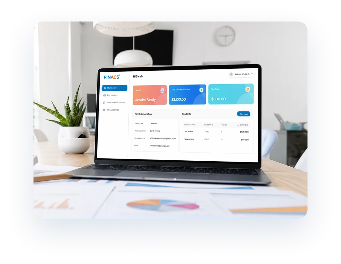 Integration with FINACS, Our Full Accounting Software